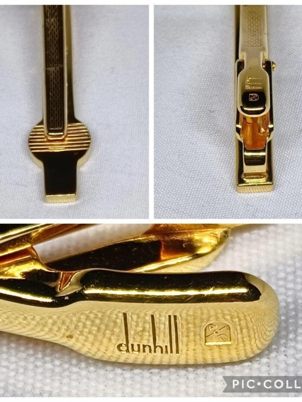 Vintage Celine & Dunhill Gold Tone Tie Clip Bundle EUC - Picture 6 of 6